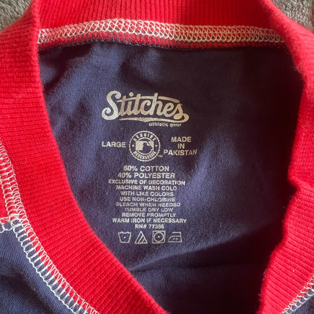 Stitches Navy Tee With Red Logo Patch - image 4